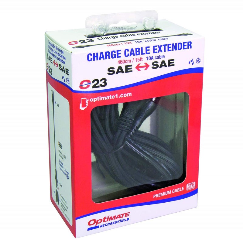 OptiMate TECMATE Optimate Cable O-23, Extender, 10 Amp, 460cm / 15ft. - Image 2